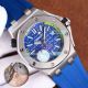 Copy Audemars Piguet Royal Oak Offshore watch Blue Dial Silver Bezel Blue rubber Strap 43mm (8)_th.jpg